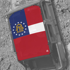 Georgia State Flag JK 4 Door Jeep Sunshade Georgia State Flag JK 4 Door Jeep Sunshade