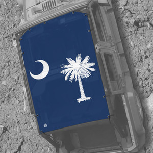 South Carolina State Flag JK 4 Door Jeep Sunshade South Carolina State Flag JK 4 Door Jeep Sunshade