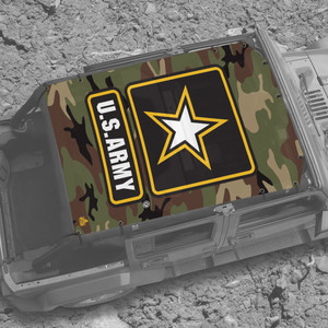 US Army Camo JK 4 Door Jeep Full Sunshade US Army Camo JK 4 Door Jeep Full Sunshade