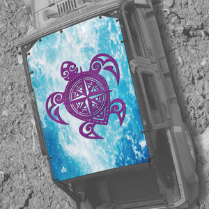 Tribal Turtle Fuschia JK 4 Door Jeep Sunshade Tribal Turtle Fuschia JK 4 Door Jeep Sunshade