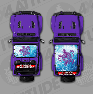 Tribal Turtle Fuschia JL 2 Door Jeep Sunshade Tribal Turtle Fuschia JL 2 Door Jeep Sunshade