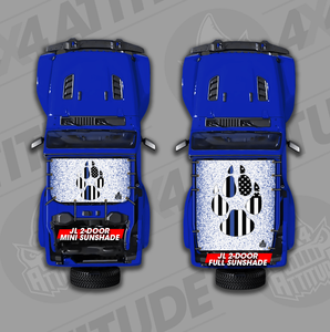Blue Line Paw JL 2 Door Jeep Sunshade Blue Line Paw JL 2 Door Jeep Sunshade