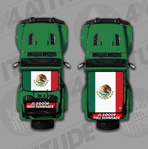 Mexican Flag JL 2 Door Jeep Sunshade Mexican Flag JL 2 Door Jeep Sunshade