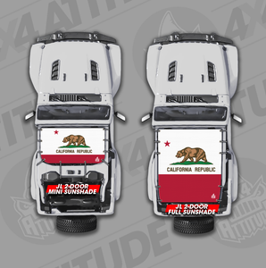 California State Flag - JL 2 Door Sunshade California State Flag - JL 2 Door Sunshade