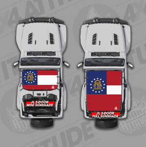 Georgia State Flag JL 2 Door Jeep Sunshade Georgia State Flag JL 2 Door Jeep Sunshade