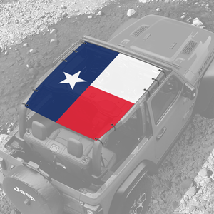Texas State Flag JL 2 Door Jeep Sunshade