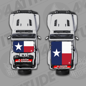 Texas State Flag JL 2 Door Jeep Sunshade Texas State Flag JL 2 Door Jeep Sunshade