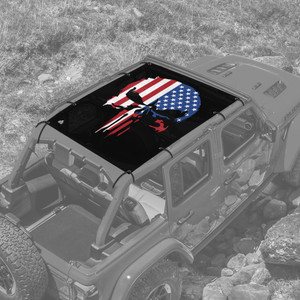 Punisher USA JL 4 Door Jeep Full Sunshade Punisher USA JL 4 Door Jeep Full Sunshade