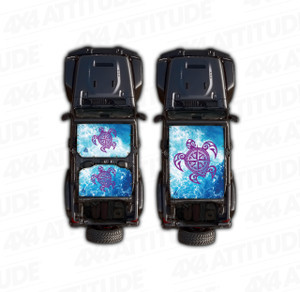 Tribal Turtle Fuchsia JL 4 Door Jeep Sunshade Tribal Turtle Fuchsia JL 4 Door Jeep Sunshade
