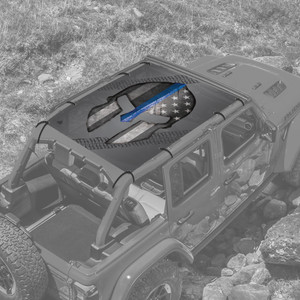Spartan Helmet Blue Line USA JL 4 Door Jeep Full Sunshade Spartan Helmet Blue Line USA JL 4 Door Jeep Full Sunshade