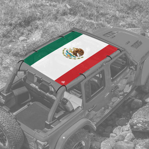 Mexican Flag JL 4 Door Jeep Full Sunshade Mexican Flag JL 4 Door Jeep Full Sunshade