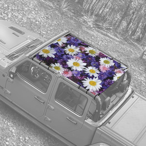 Purple Flower JT Truck Jeep Sunshade Purple Flower JT Truck Jeep Sunshade