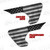 Distressed Black & White American Flag Fender Vent Decal Set (Right & Left) Distressed Black & White American Flag Fender Vent Decal Set (Right & Left)