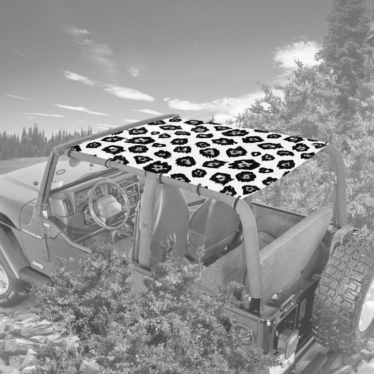 Snow Leopard TJ Jeep Sunshade