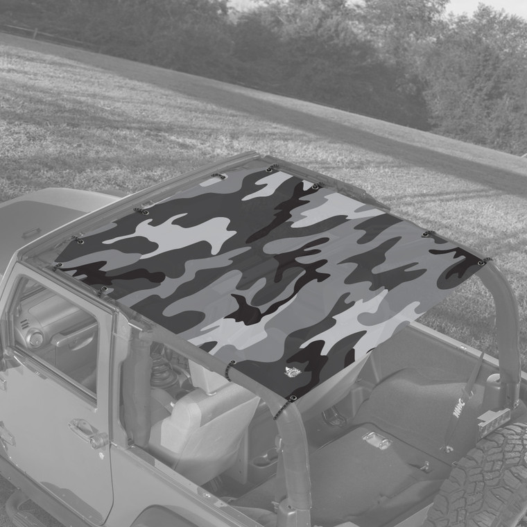 Grey Camo - JK 2 Door Sunshade