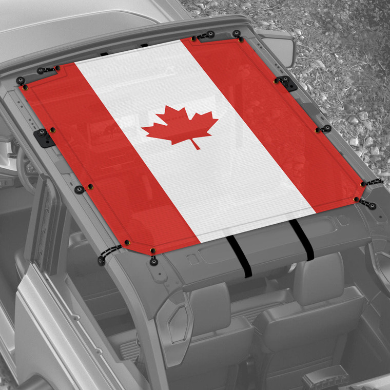 Canadian Flag Sunshade for 2 Door Ford Bronco