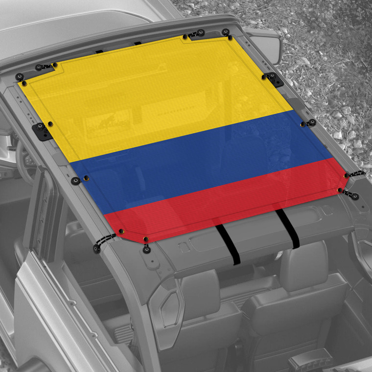 Colombian Flag Sunshade for 2 Door Ford Bronco