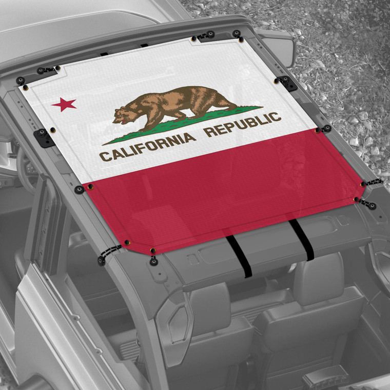 California Flag Sunshade for 2 Door Ford Bronco