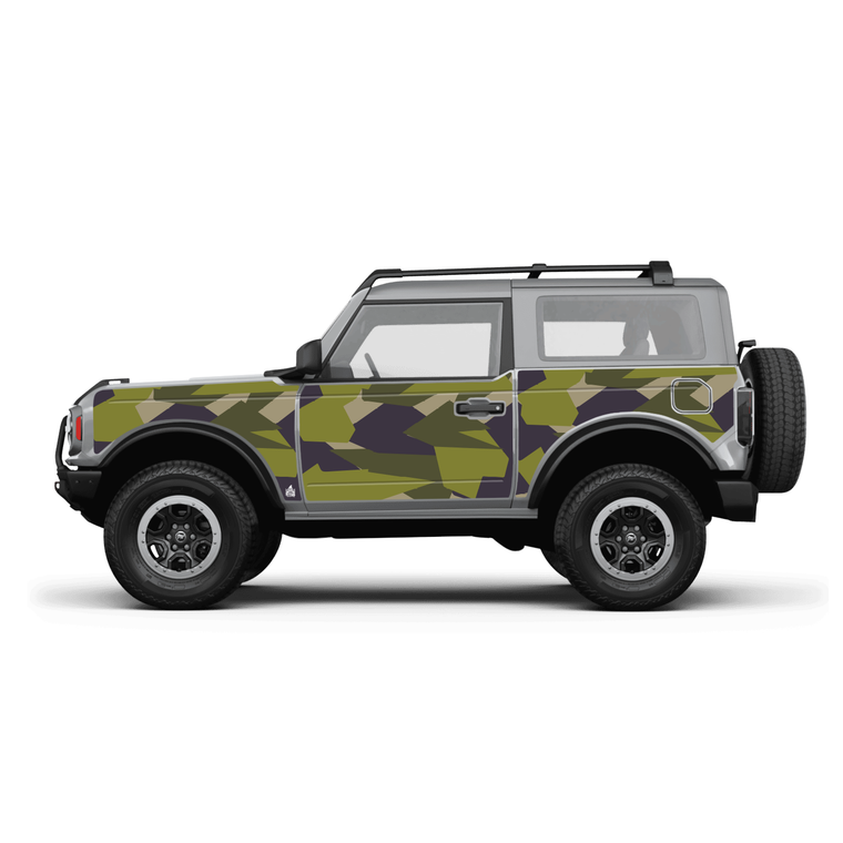 Green Splinter Camo Action Shield for Ford Bronco 2 Door