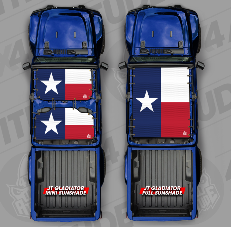 Texas State Flag JT Truck Jeep Sunshade