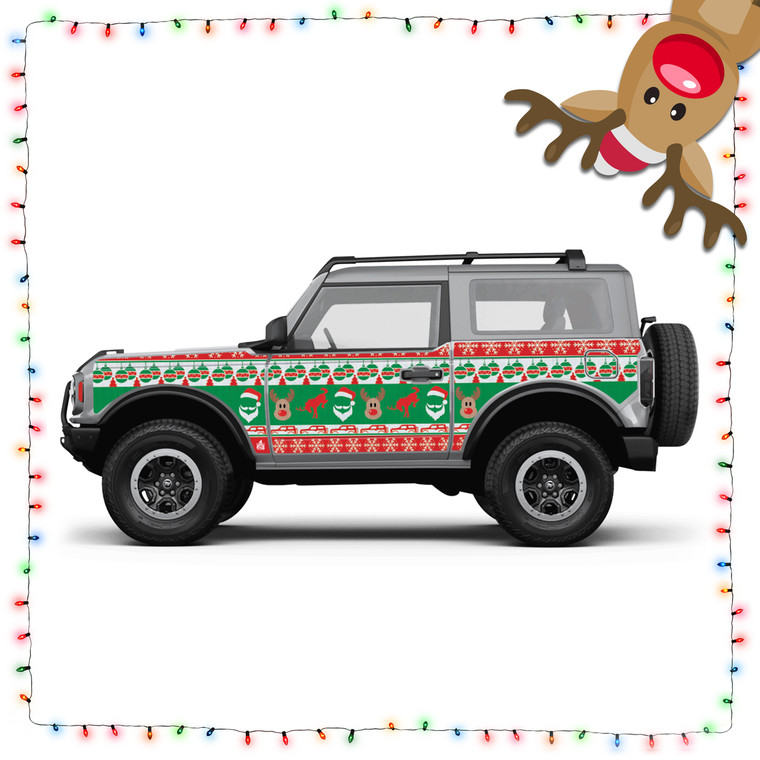Ugly Christmas Sweater Action Shield™ Body Armor for Ford Bronco 2 Door Ugly Christmas Sweater Action Shield™ Body Armor for Ford Bronco 2 Door