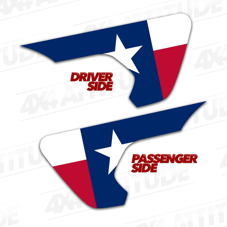 Texas State Decal Fender Vent Decal Set