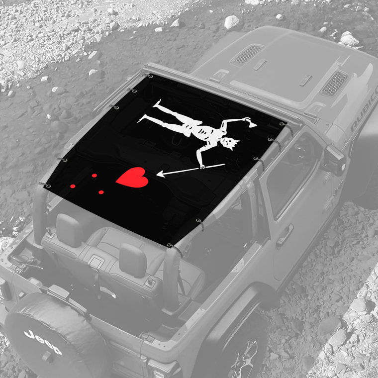 Black Beard  JL 2 Door Jeep Sunshade