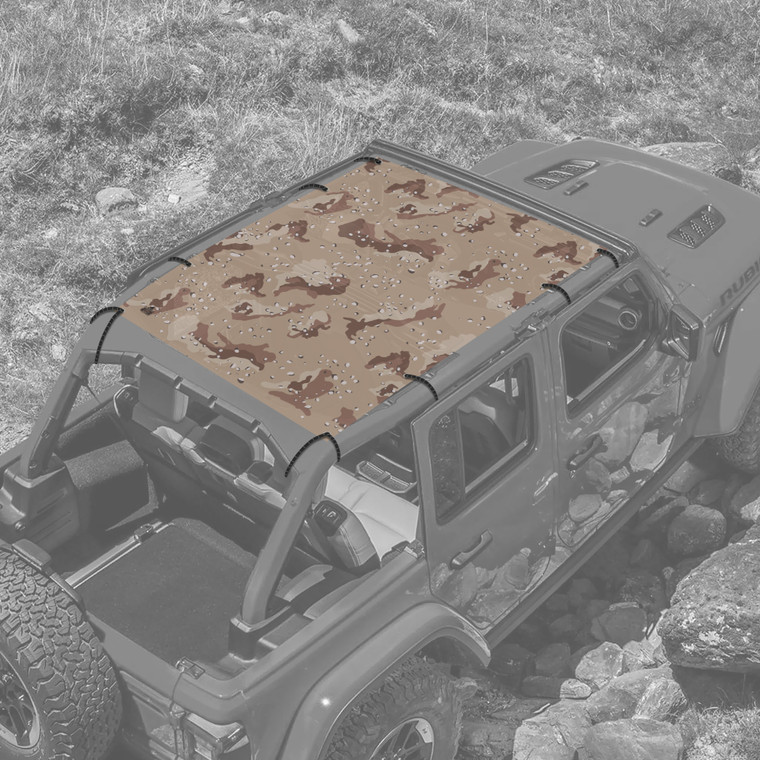 Camo Desert Storm JL 4 Door Full Body Jeep Sunshade