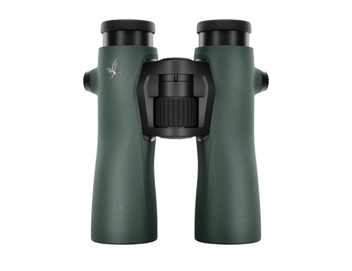 Swarovski NL Pure 10x42 binoculars, green with black accents and textured grips.