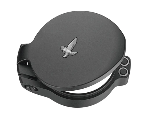SLP-E-46 Scope Lens Protector, black protective cover with a bird logo for scope lenses.