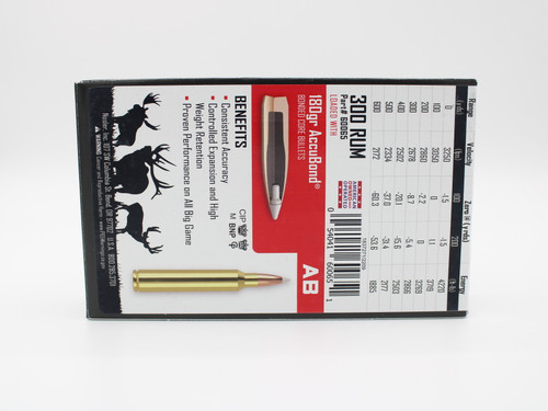 300 RUM Nosler Trophy Grade 180gr Accubond