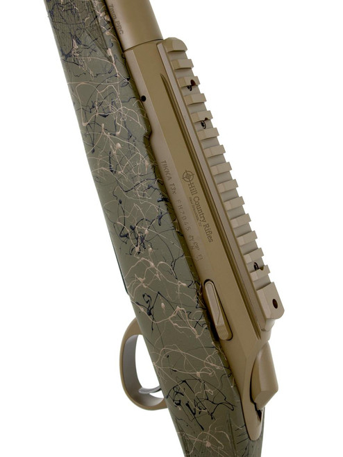 SOLD! HCR Huntsman in 7mm PRC, tactical rifle with camouflage finish and Picatinny rail for accessories.