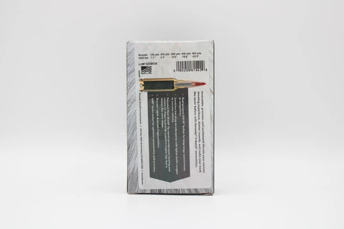 22 ARC Hornady 62gr ELD-VT, firearm ammunition box with detailed product specifications and ballistic information.