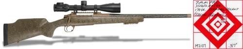 SOLD! Hunt Ready Package: Carbon Rifleman in 7mm PRC with scope and camouflage stock.