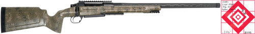 SOLD! Pathfinder in 7mm PRC, rifle with camouflage stock and black barrel, detailed product label.