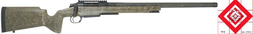 Pathfinder in 6.5 Creedmoor, rifle with a camouflage stock and long barrel, equipped for precision shooting.