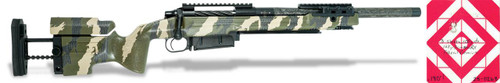 SOLD! Shadowstrike Ti7 in 7mm Backcountry, a high-performance precision rifle with a camo finish, adjustable stock, and suppressor, model 25-0268.