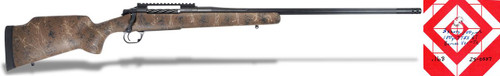 Long Range Hunter in 300 Win Mag - 24" Brown with Tan & Black Web, rifle with camouflage stock and long barrel, ideal for hunting and long-range shooting.
