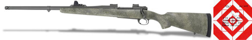LEFT HAND Safari Rifle in 375 H&H with 22-inch Kalahari Mirage stock, featuring a long barrel and camouflage finish for safari hunting.