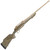 Long Range Hunter in 7mm PRC, 22 inch olive colored rifle with tan and black webbing, featuring a camouflage pattern on the stock and a sleek, modern design.