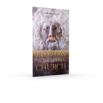 Front cover of the pocketbook "Deceptions in the Modern Church" by John Bradshaw.