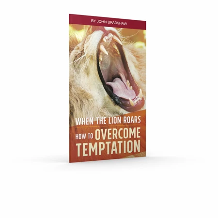 Front cover of the pocketbook "When the Lion Roars: How to Overcome Temptation" by John Bradshaw.