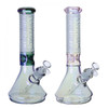 7mm – 13” Iridescent Crystal Glass – Brick Wall – Elephant Joint Beaker Base Ice Pinch.