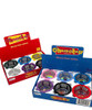 CHARACTERS - SILICONE+GLASS ASHTRAY DISPLAY OF 6