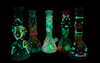 3D DESIGN - WATER PIPE - 10 INCH BEAKER (GLOW IN THE DARK) #2