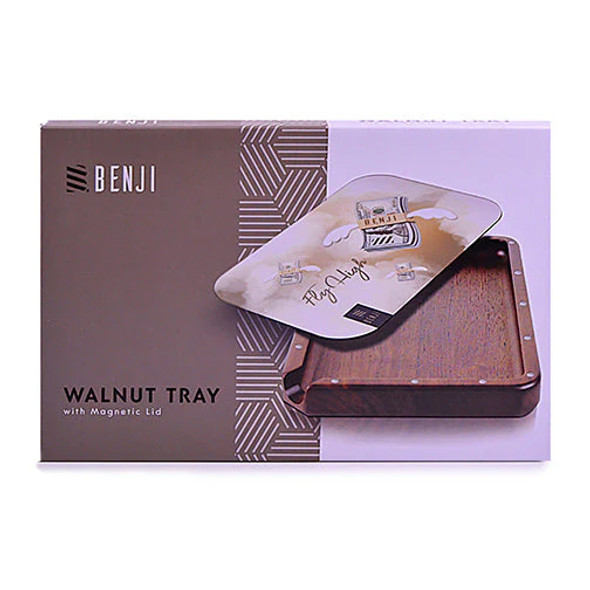 Benji - Walnut Tray With Magnetic Lid - Cones + Papers