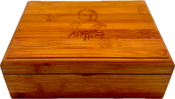 Afghan Hemp - Wooden Tray with Papers