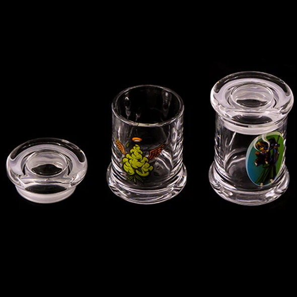 BIG GLASS JAR WITH PRINT