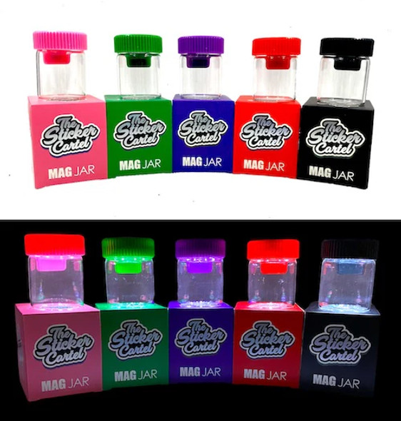 MAG JAR - JAR WITH MAGNIFYING GLASS - THE STICKER CARTEL MAG JAR - JAR WITH MAGNIFYING GLASS - THE STICKER CARTEL