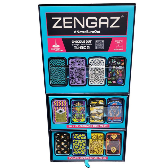 ZENGAZ - LIGHTERS - DISPLAY OF 48 ZENGAZ - LIGHTERS - DISPLAY OF 48
